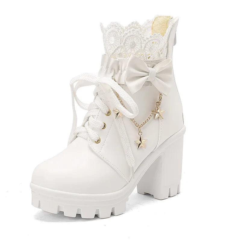 Pretty Pink Ankle Boots