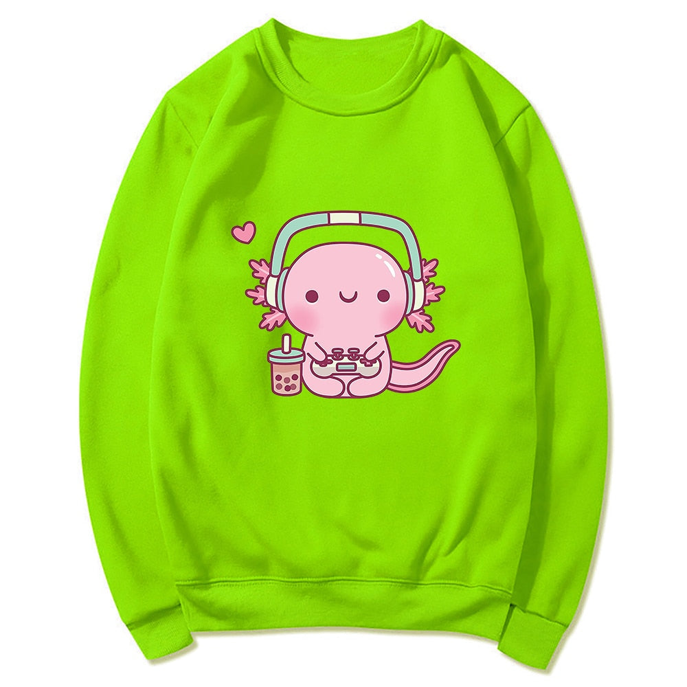 Axolotl Gamer Hoodie by Kore Kawaii
