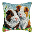 Knot Pillow Package Cartoon Animals Latch Hook Kit Cushion Pillowcase Kussen Set For Needlework Dog Raccoon Latch Hook Kits DIY