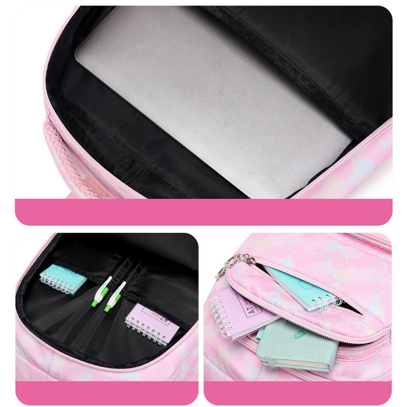 Kawaii Pink Mermaid Backpack