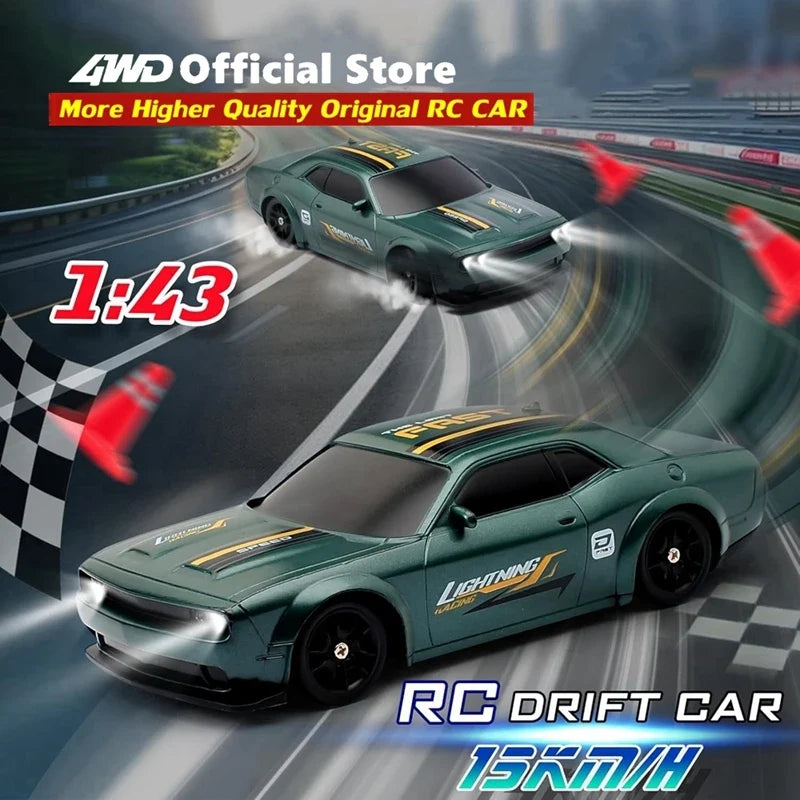 1/64 High-Speed Drift RC Car 4WD Remote Control Mini Racing Toy