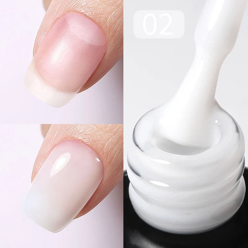 BORN PRETTY Milky Pink Rubber Base Gel Nail Polish Glitter 15ml Semi-Permanent Varnish Soak Off Self Leveling UV LED Gel