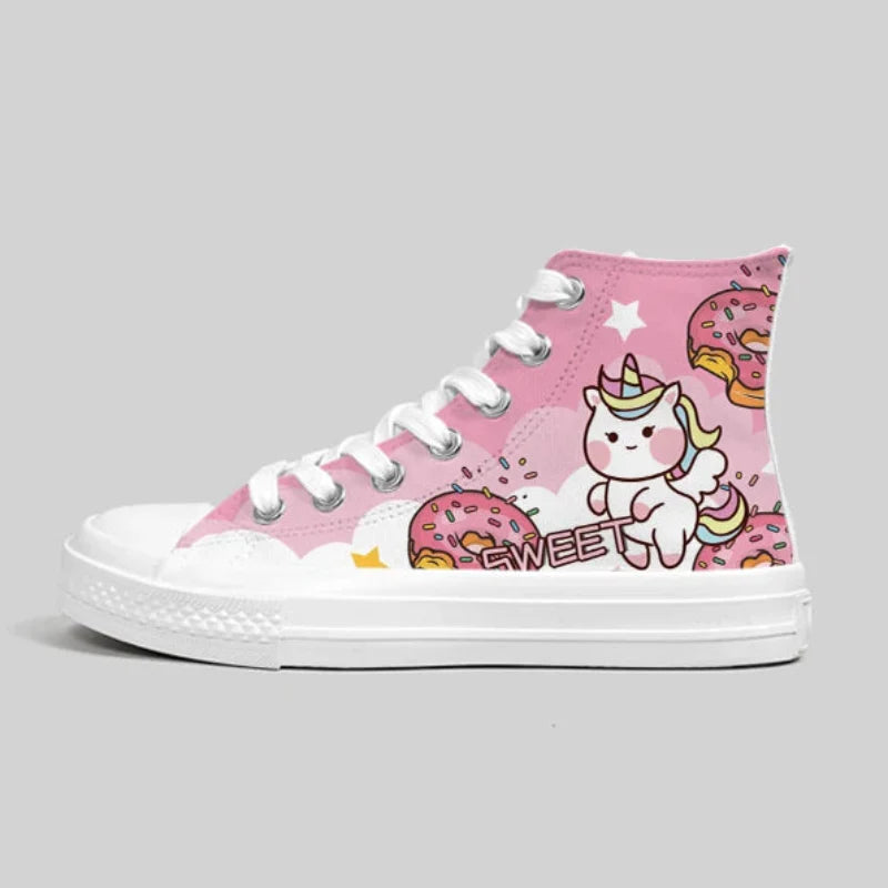 Kawaii Pink Unicorn Sneakers