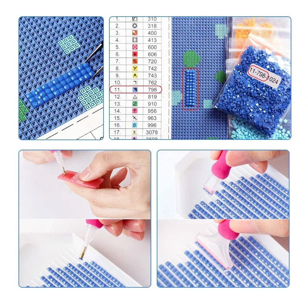 MomoArt Diamond Embroidery Butterfly Full Square Round Diamond Painting Animal DIY Cross Stitch Mosaic Colorful Handicraft