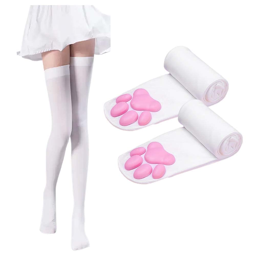 Kawaii Thigh High Cat Paw Stockings