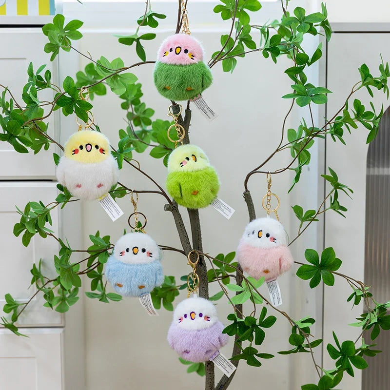 Kawaii Bird Plushie Pendant Keychain