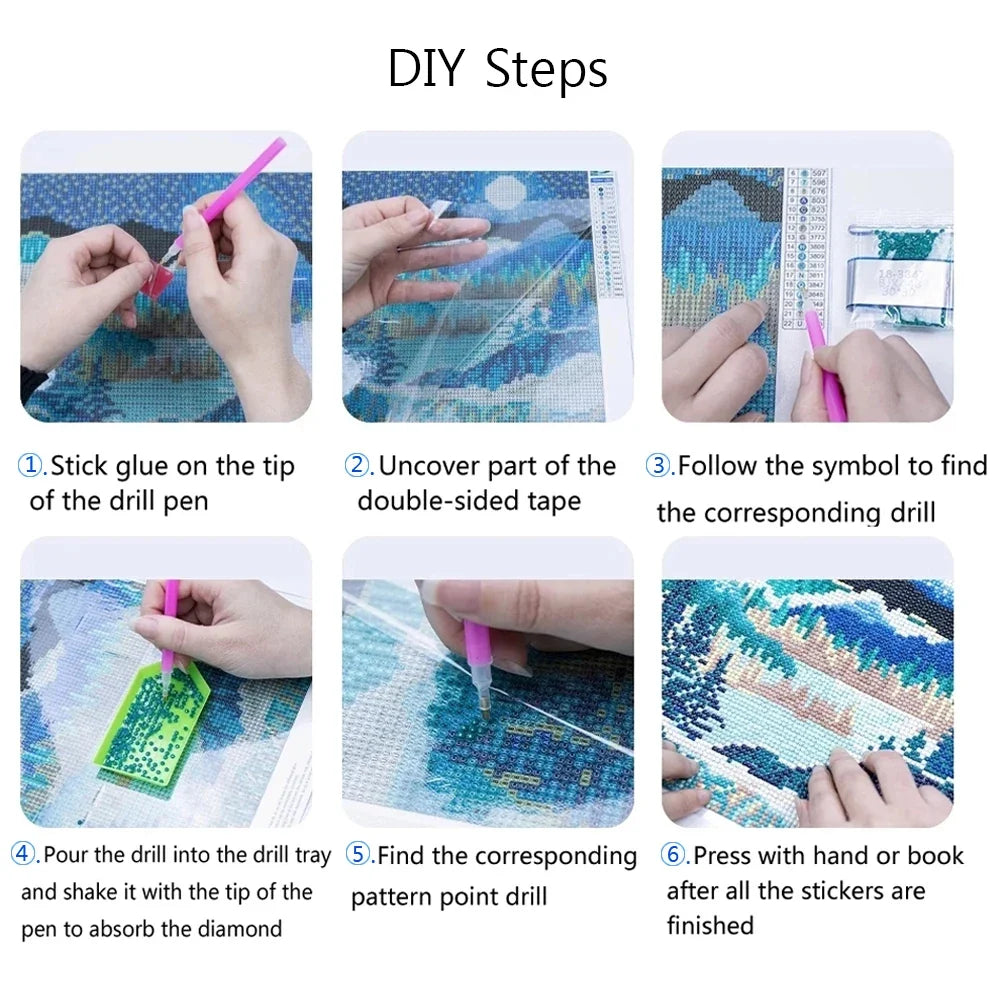 5D Diamond Painting Landscape House Full Drill DIY Embroidery Kit
