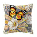 Knot Pillow Package Latch Hook Kit Cushion Pillowcase Kussen Set For Needlework DIY Butterfly Flower Plant Series Latch Hook Kit