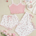 Pink & White Floral Pajamas Set