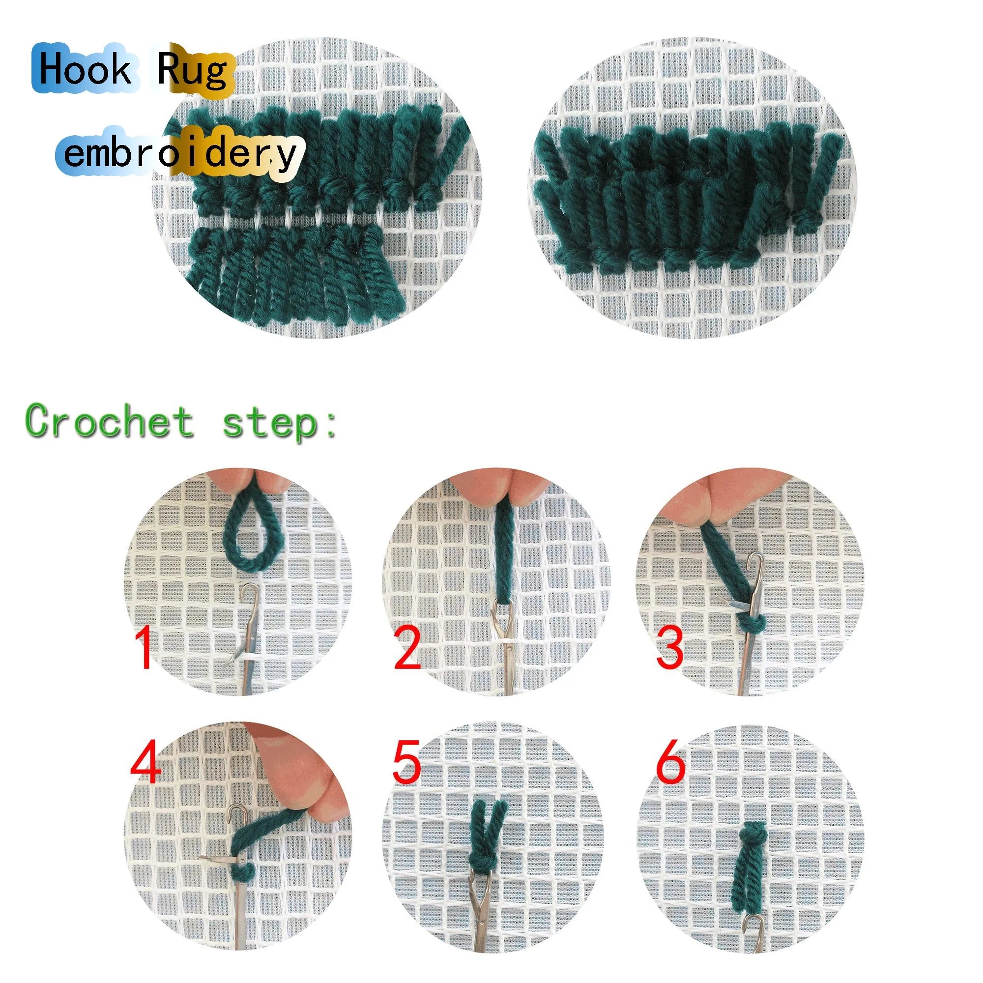 Knot Pillow Package Latch Hook Kit Cushion Pillowcase Kussen Set For Needlework DIY Butterfly Flower Plant Series Latch Hook Kit