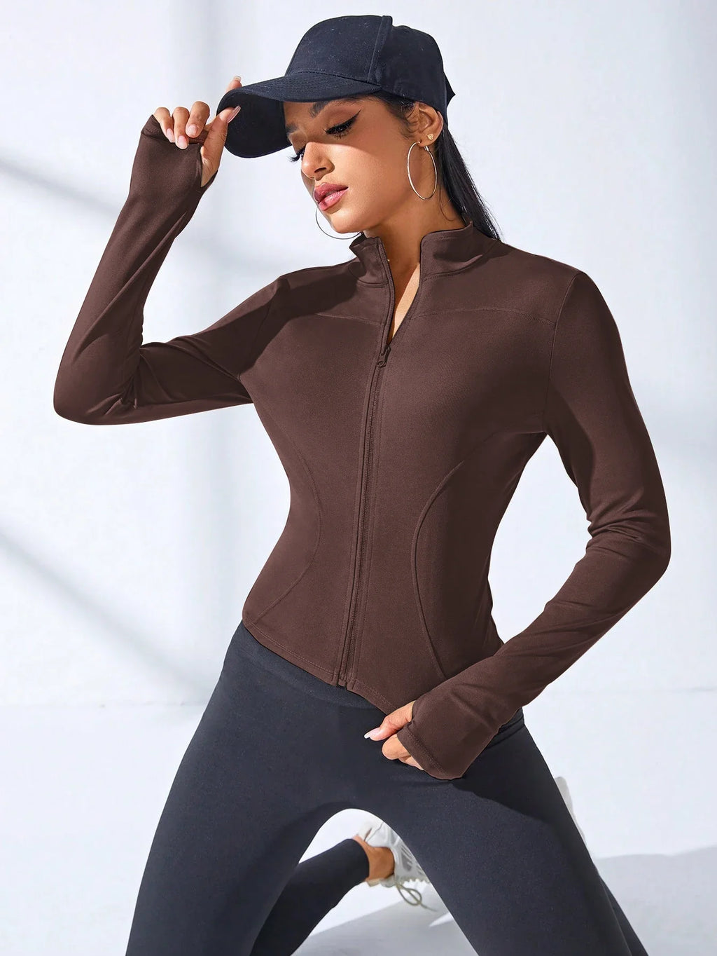 2024 New Yoga Coat Short Sports Jacket WOMEN'S Fitness Clothes Slimming Body Sculpting Zipper Yoga Jacket