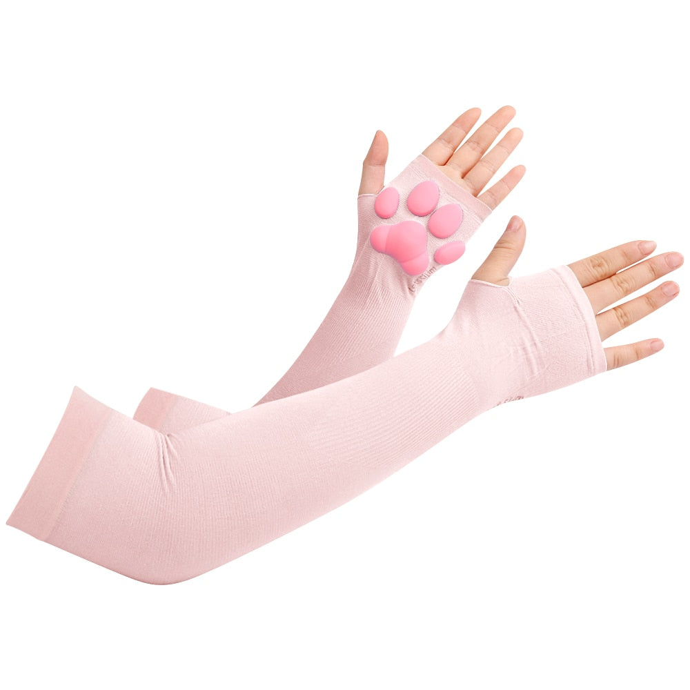 Kawaii Thigh High Cat Paw Sleeves