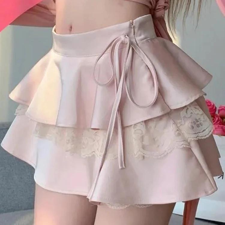 Ruffle Mini Skirt by Kore Kawaii