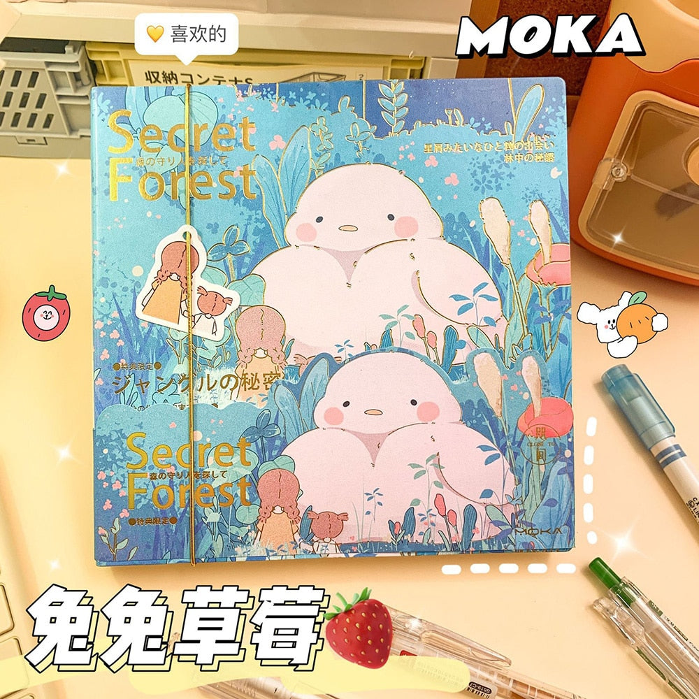 Kawaii Blue Secret Forest Notebook