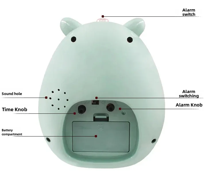 Cute Hamster Clock & Night Light