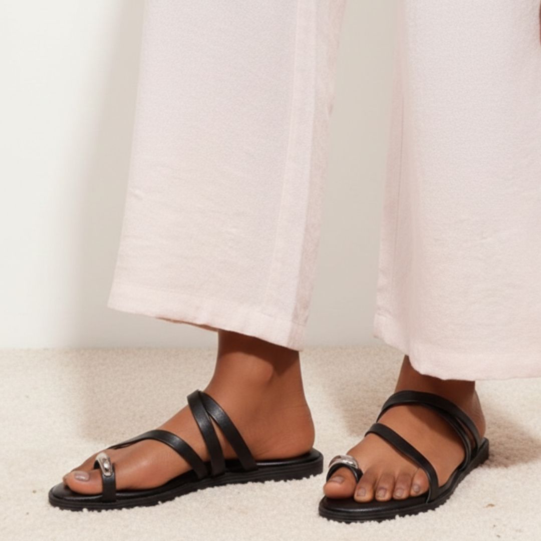 Nola - Black Slip-Ons
