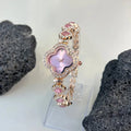 Four-leaf Clover Embedded Diamond Watch