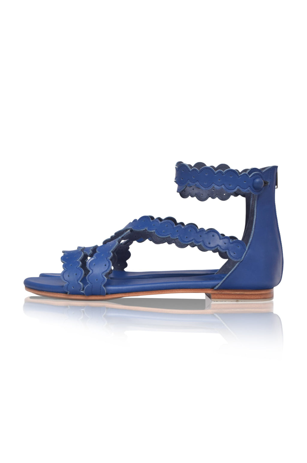 Salty Sea Criss Cross Leather Sandals by Bali ELF