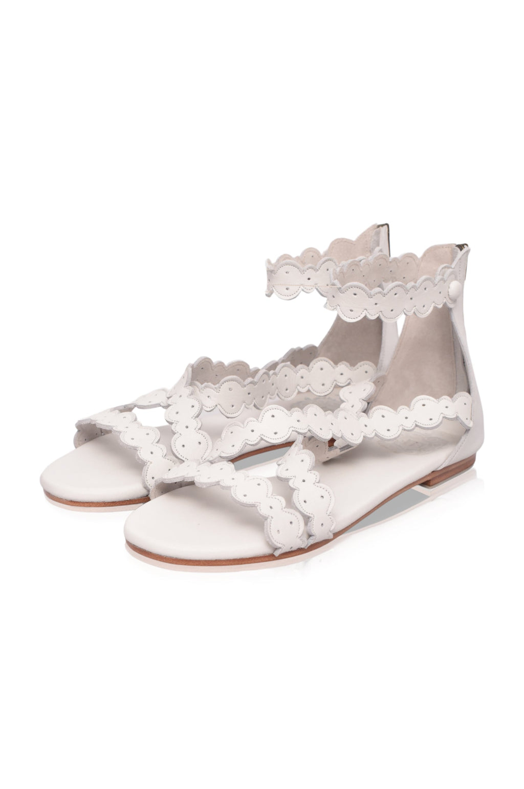 Salty Sea Criss Cross Leather Sandals by Bali ELF