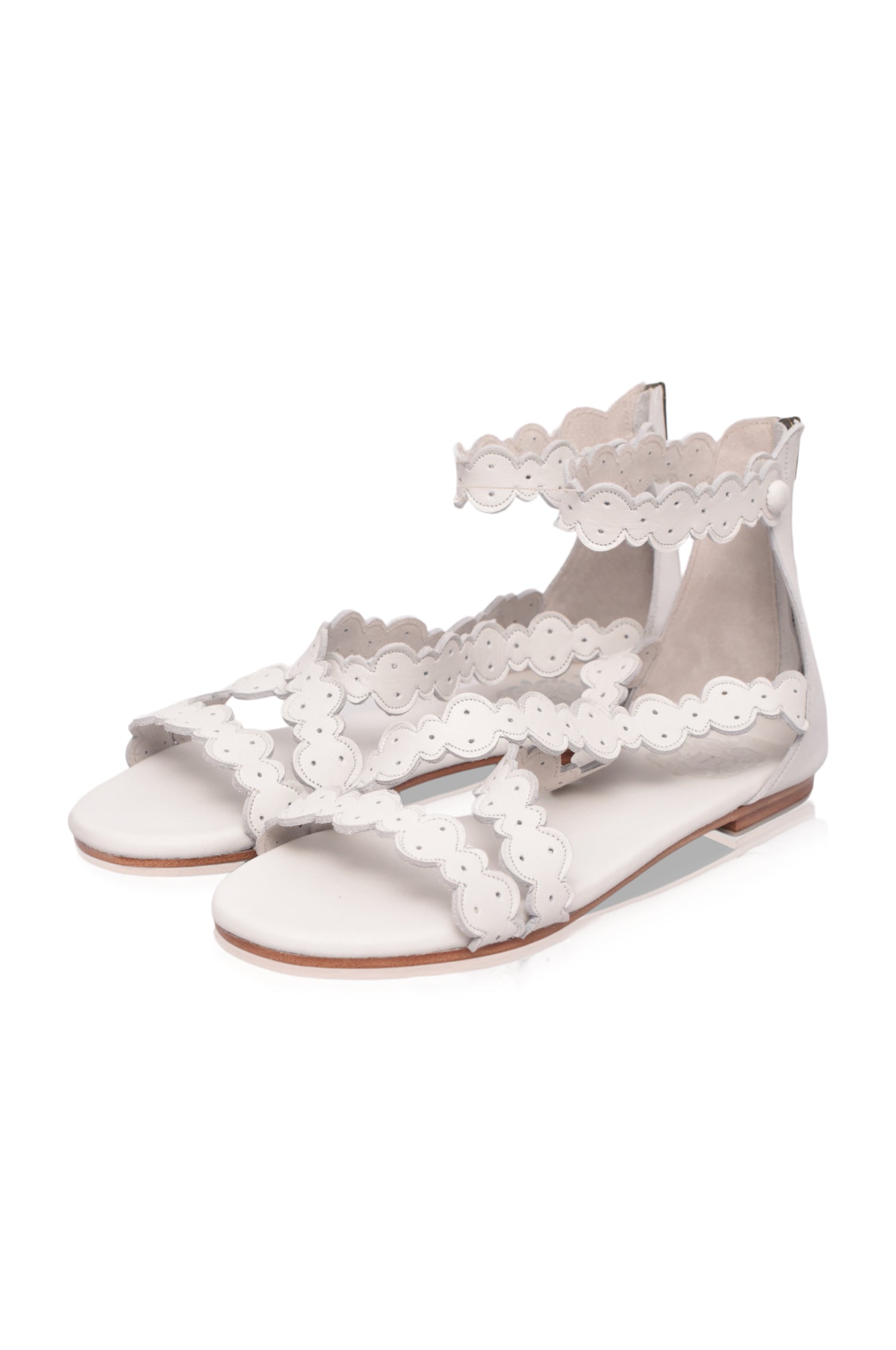 Salty Sea Criss Cross Leather Sandals by Bali ELF