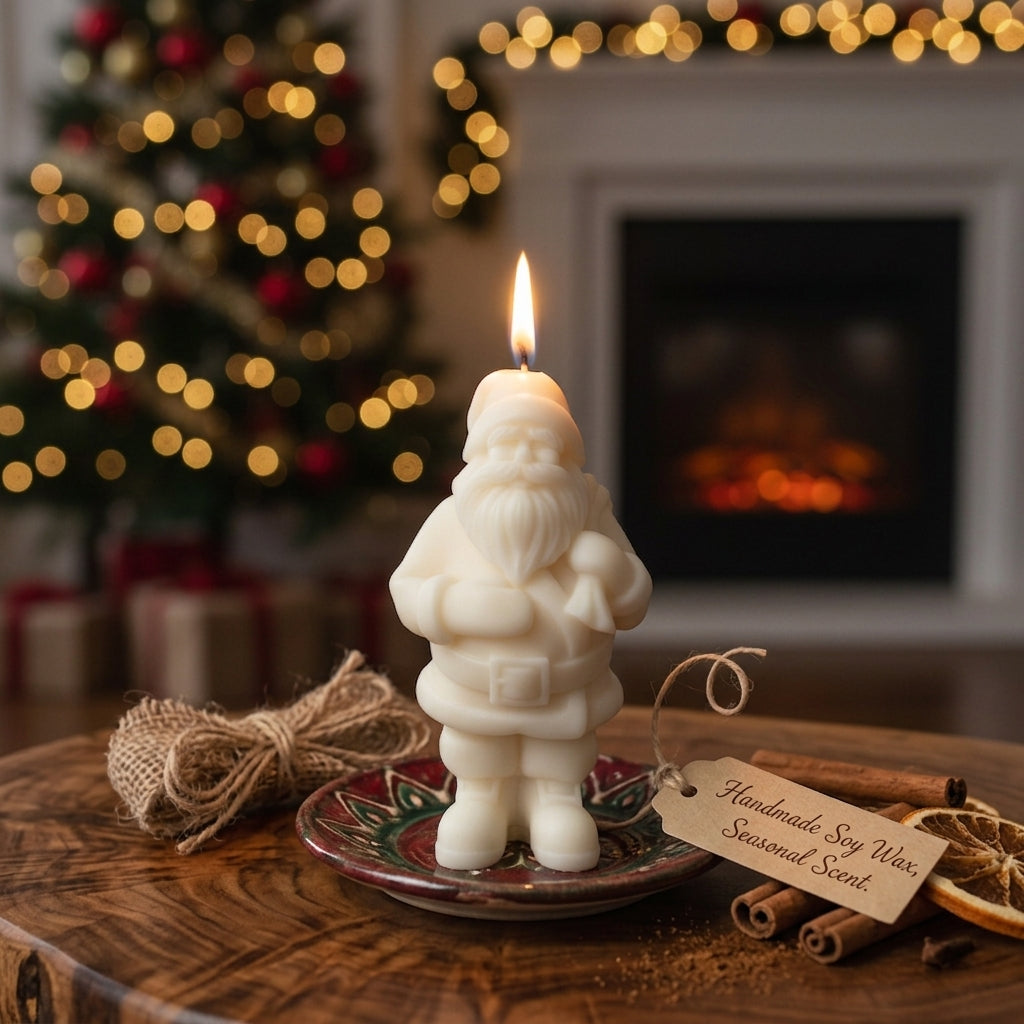 Santa Candles for Festive Decor and Holiday Spirit