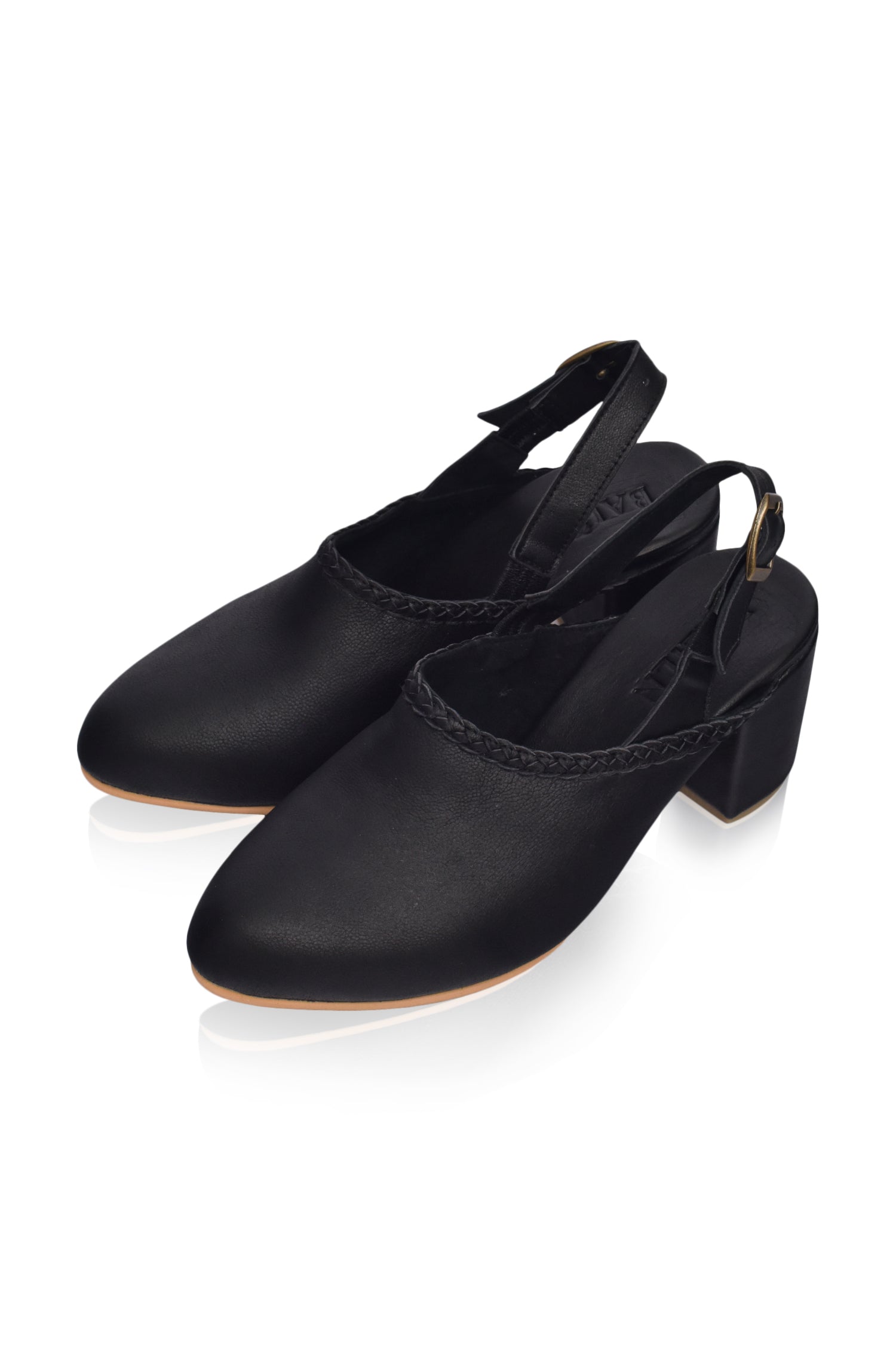 Savage Leather Slingback Heels by Bali Lane