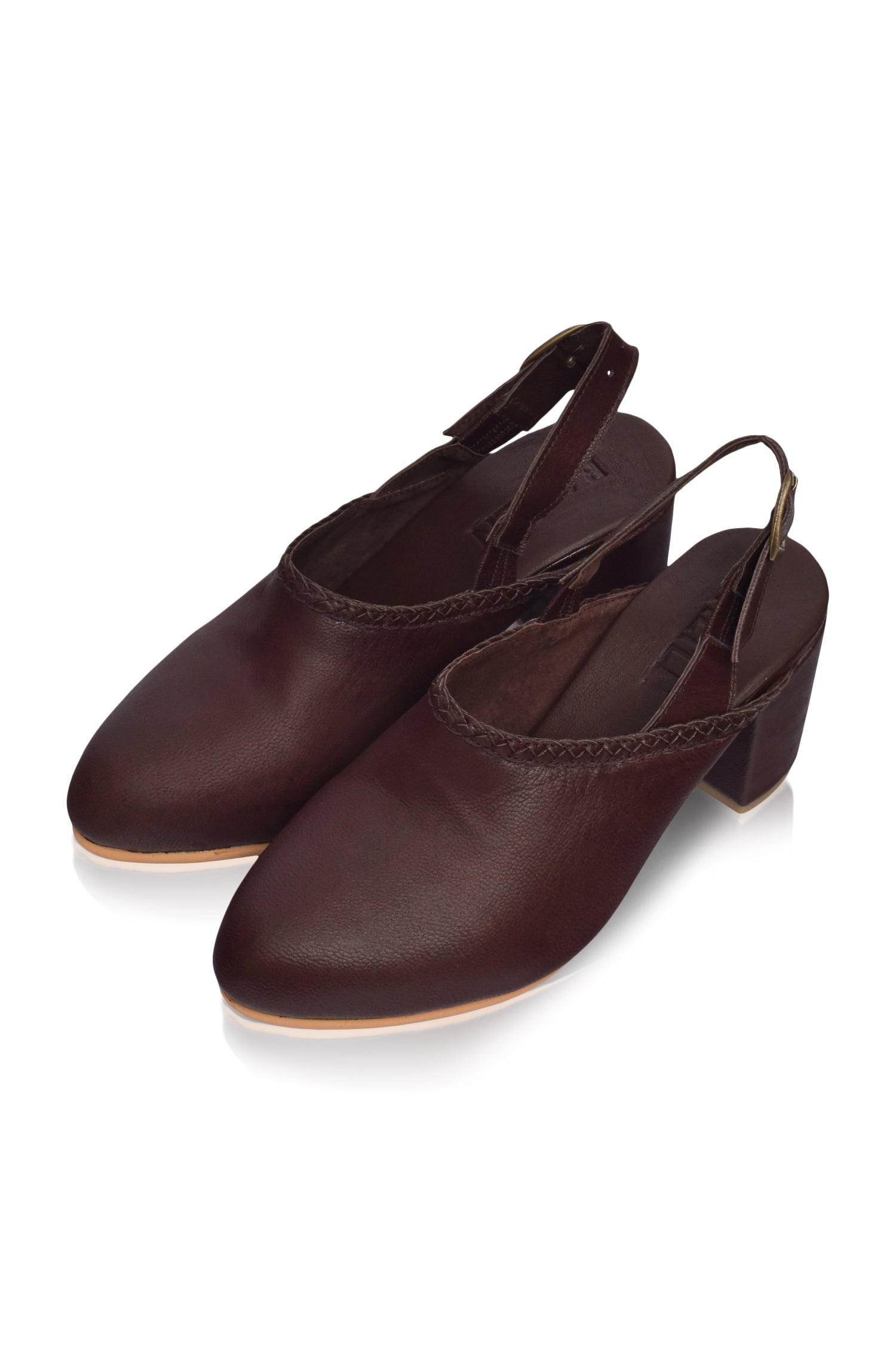 Savage Leather Slingback Heels by Bali Lane