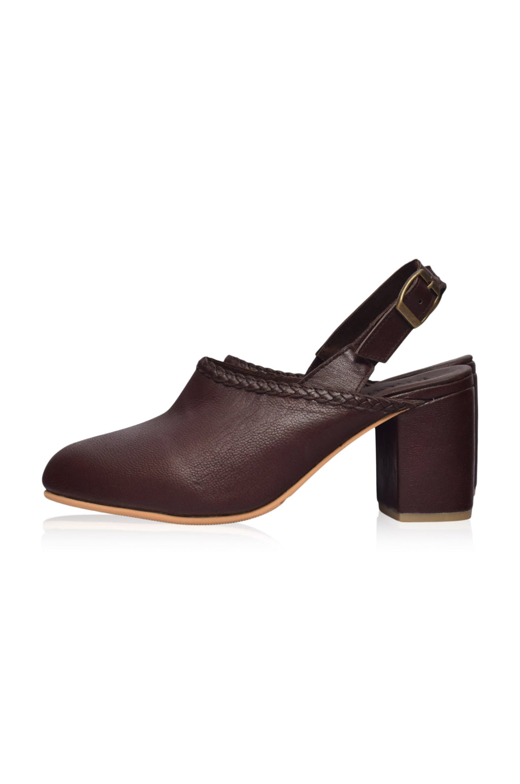 Savage Leather Slingback Heels by Bali Lane
