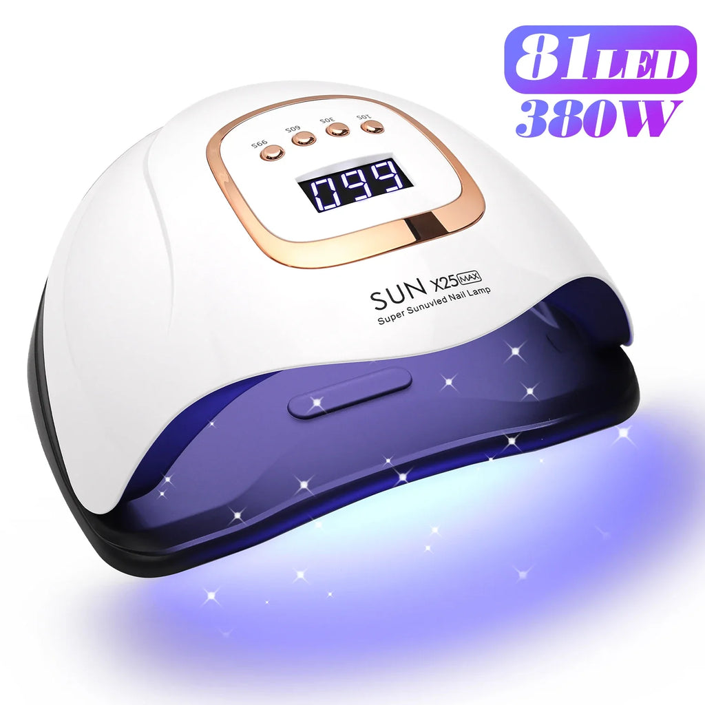 UV LED Nail Lamp 380W Nail Curing Lamps For Home Salon Powerful LED Drying Lamps For All Gel Polish Professional Nail Equipment