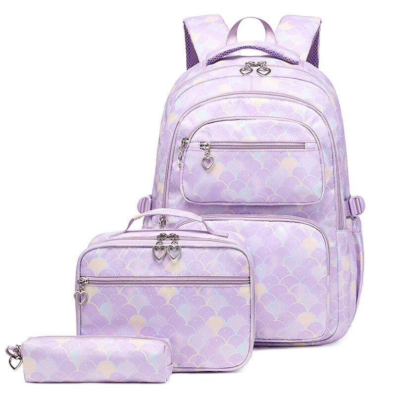 Kawaii Purple Mermaid Backpack