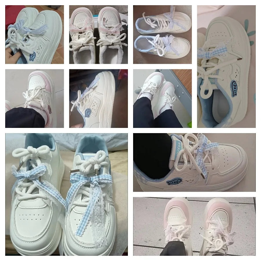 Hiding Neko Pastel Platform Sneakers