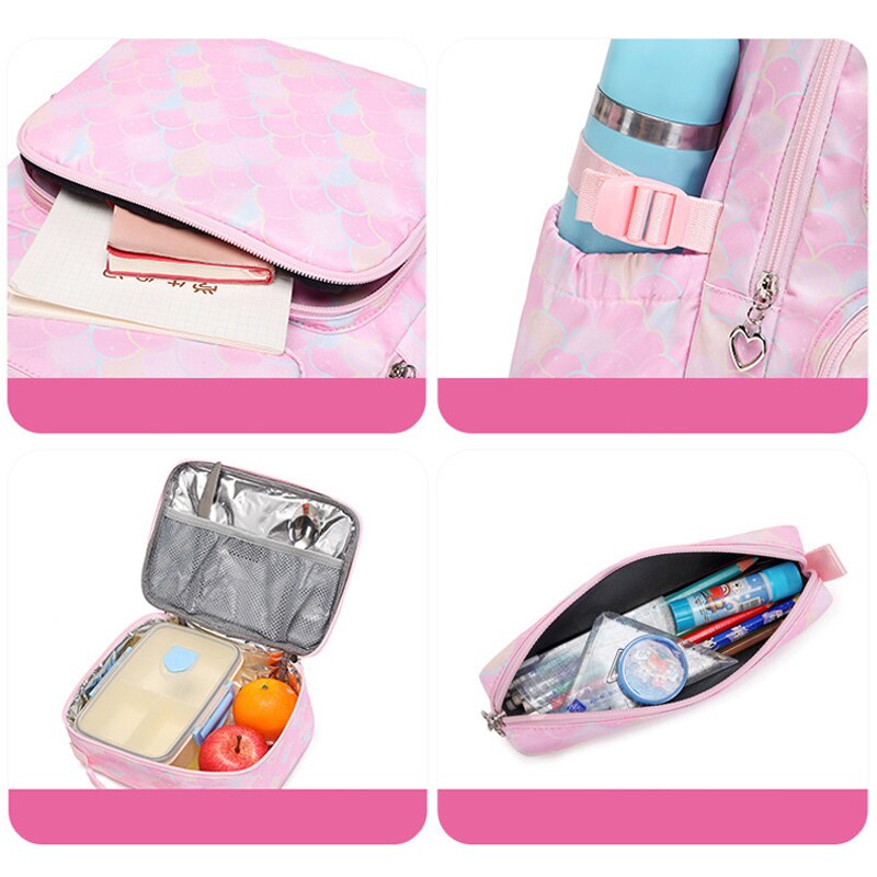 Kawaii Pink Mermaid Backpack