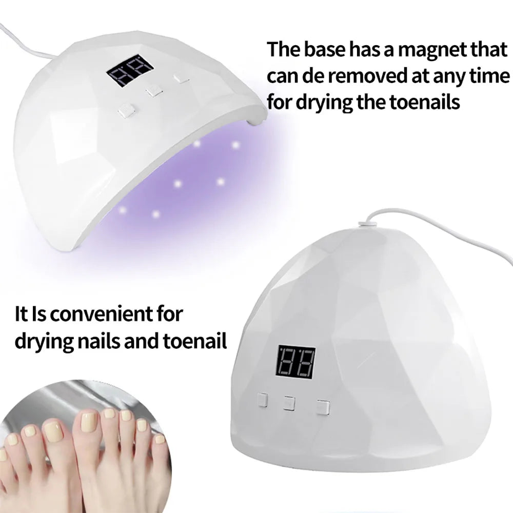 LULAA 88W Nail Dryer Lamp UV Light For Nails Eyes Protection UV Lamp for Gel Nails Gel Nail Polish Curing Dryer Home Salon Tool