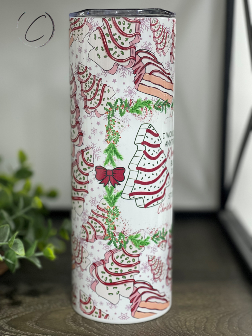 Sketchy Christmas Trees 20oz Skinny Tumbler by All The Right Perks LLC
