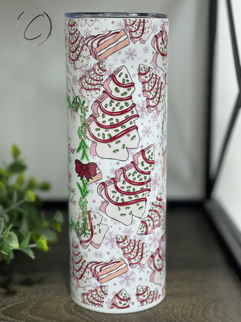 Sketchy Christmas Trees 20oz Skinny Tumbler by All The Right Perks LLC