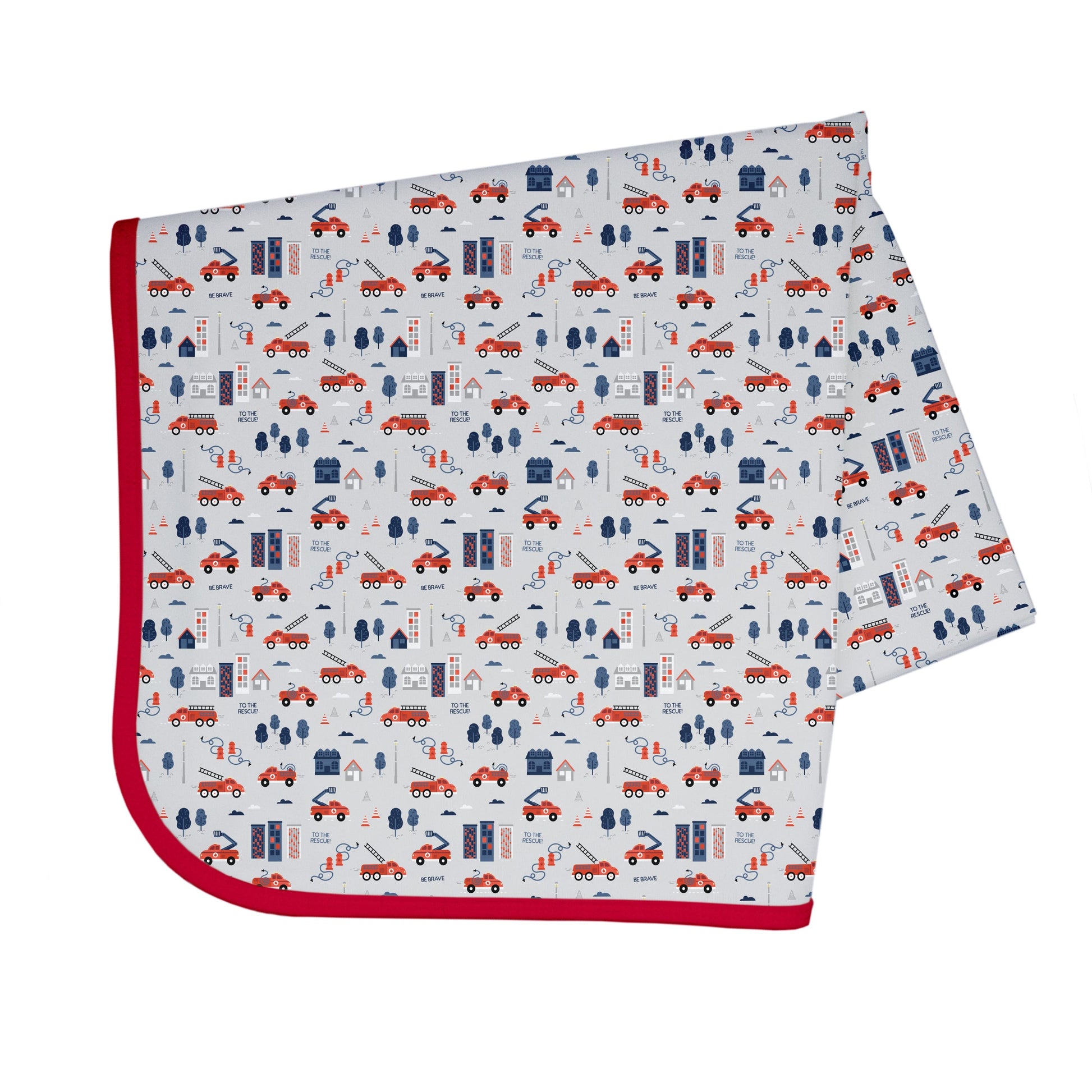 Be Brave - Firefighter Splash Mat - A Waterproof Catch-All for Highchair Spills and More! by BapronBaby