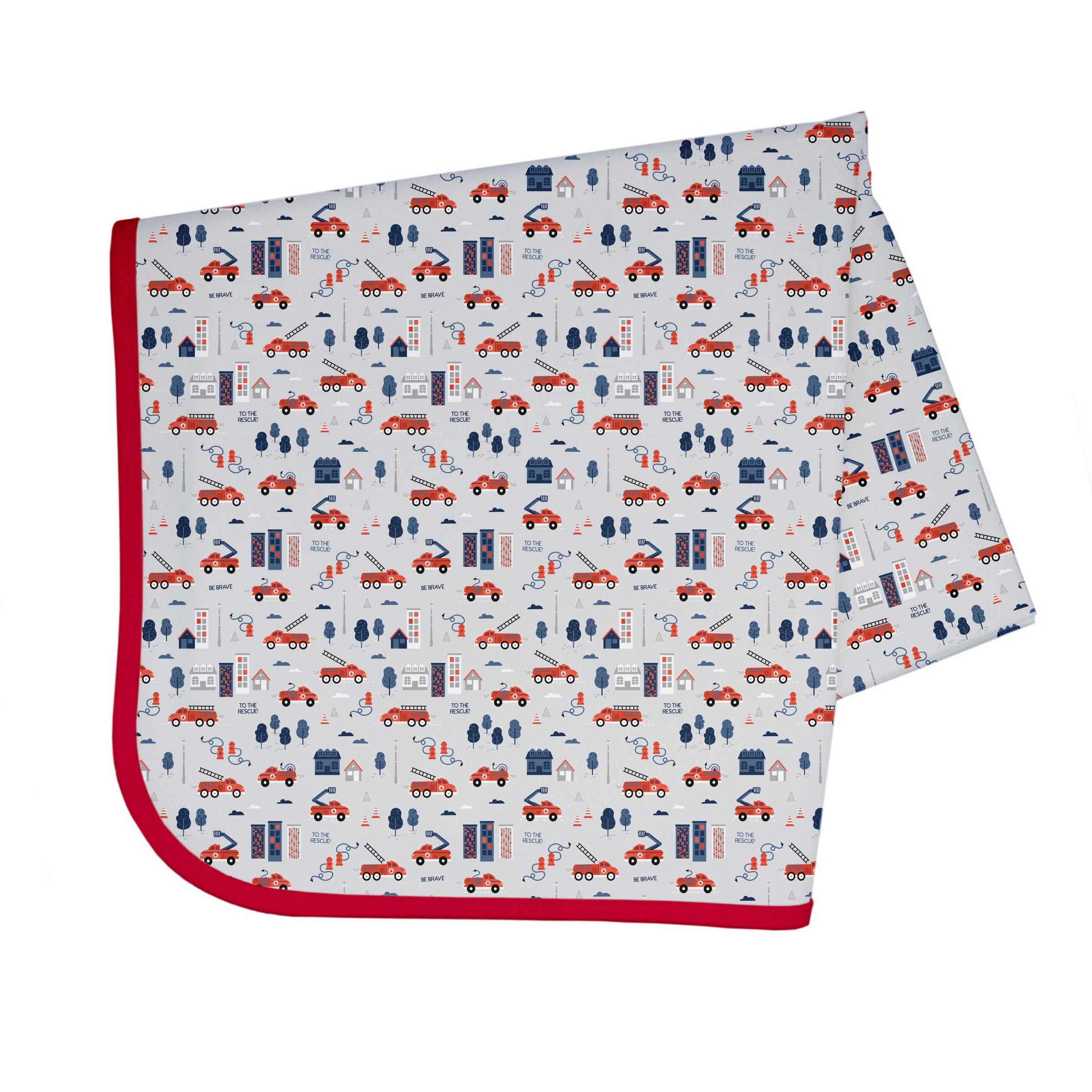 Be Brave - Firefighter Splash Mat - A Waterproof Catch-All for Highchair Spills and More! by BapronBaby
