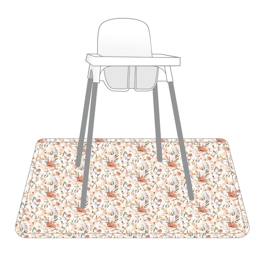 Peachy Dreams Splash Mat - A Waterproof Catch-All for Highchair Spills by BapronBaby