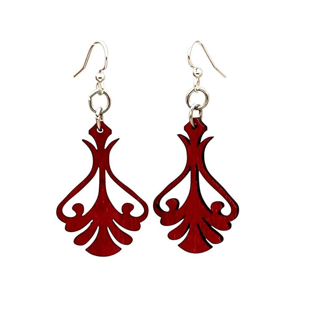 Iron Art Laser-Cut Wood Earrings - Sustainable Statement Jewelry (Made in USA)