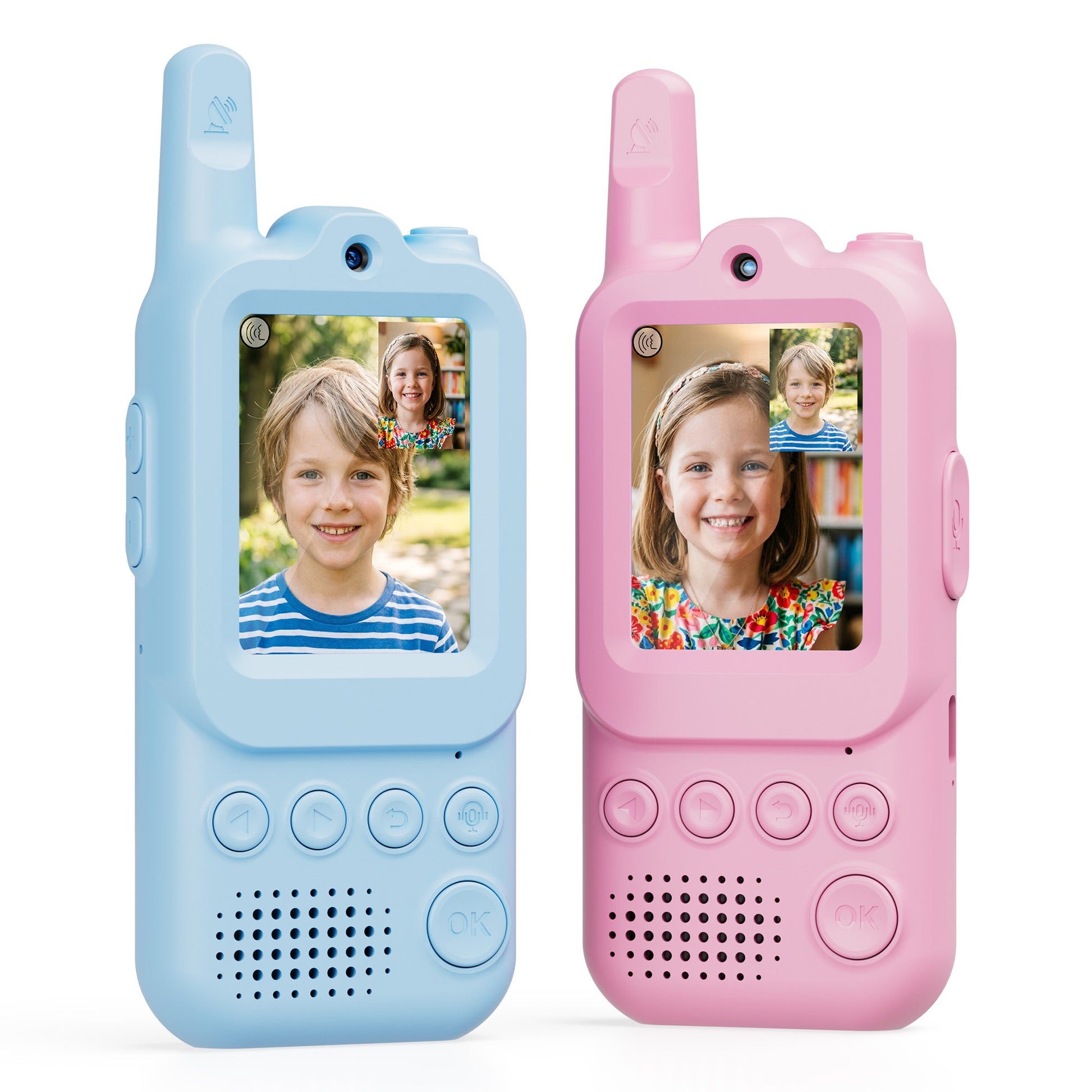 Contixo TK2 Kids Video Walkie Talkies With Camera (2 Pack) – 2.0” Screen Video Intercom, Voice & Photo Messaging, Kids 2-Way Radio With Emojis & Games, Rechargeable 2.4G Walkie Talkies for Boys & Girls Ages 3+