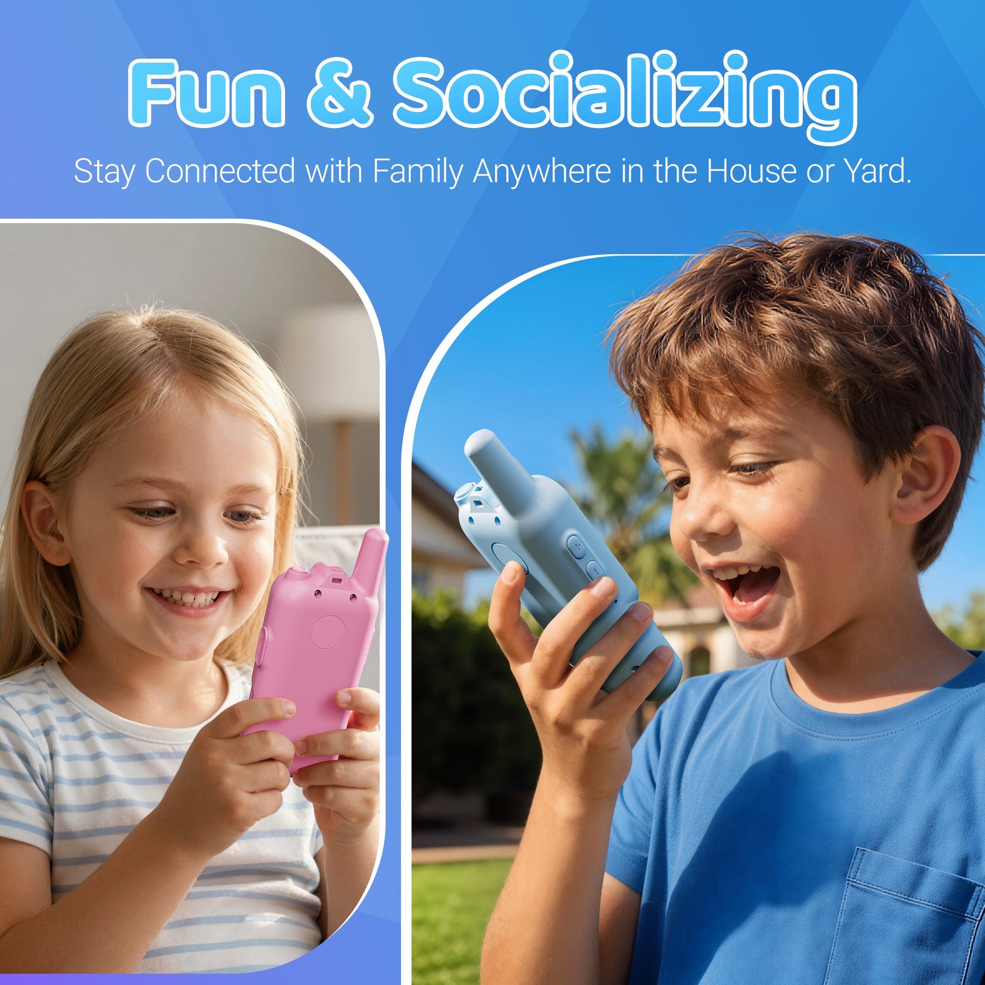 Contixo TK2 Kids Video Walkie Talkies With Camera (2 Pack) – 2.0” Screen Video Intercom, Voice & Photo Messaging, Kids 2-Way Radio With Emojis & Games, Rechargeable 2.4G Walkie Talkies for Boys & Girls Ages 3+