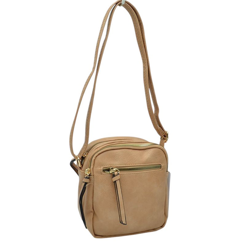 Trendy Leather Crossbody Bag With Shoulder Strap, Be trendy and casual with this beautifully crafted crossbody bag. This premium-looking bag is made up of genuine leather, making it perfect for carrying when heading to the office or casual parties. This bag features a flexible shoulder strap and zipper closure and has spacious space to place all your stuff. Stay trendy!