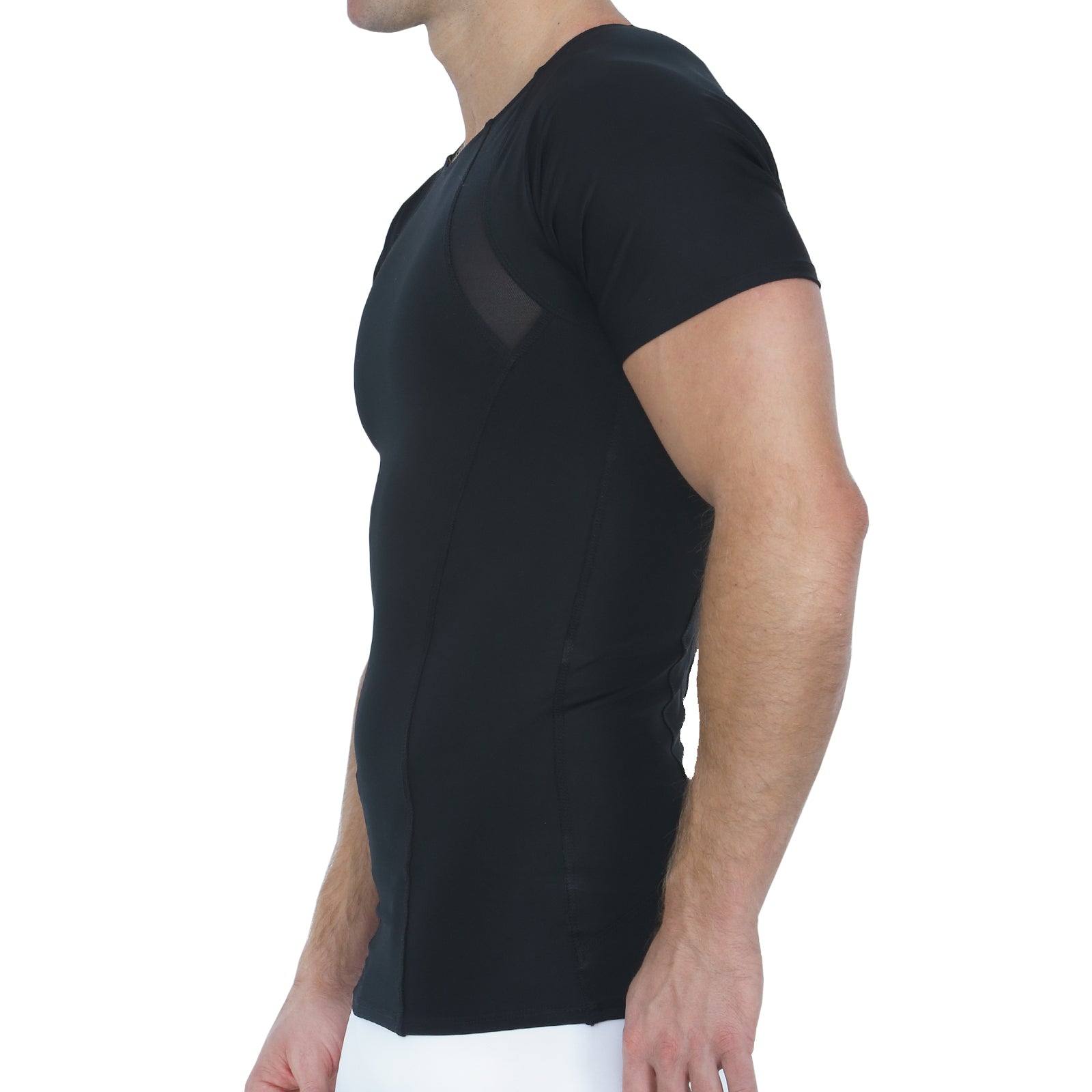 Insta Slim I.S.Pro USA Compression Short Sleeve Crew Neck Shirt W/Side & Back Power Mesh Panels TS2307, Rocky Mount, North Carolina, NC