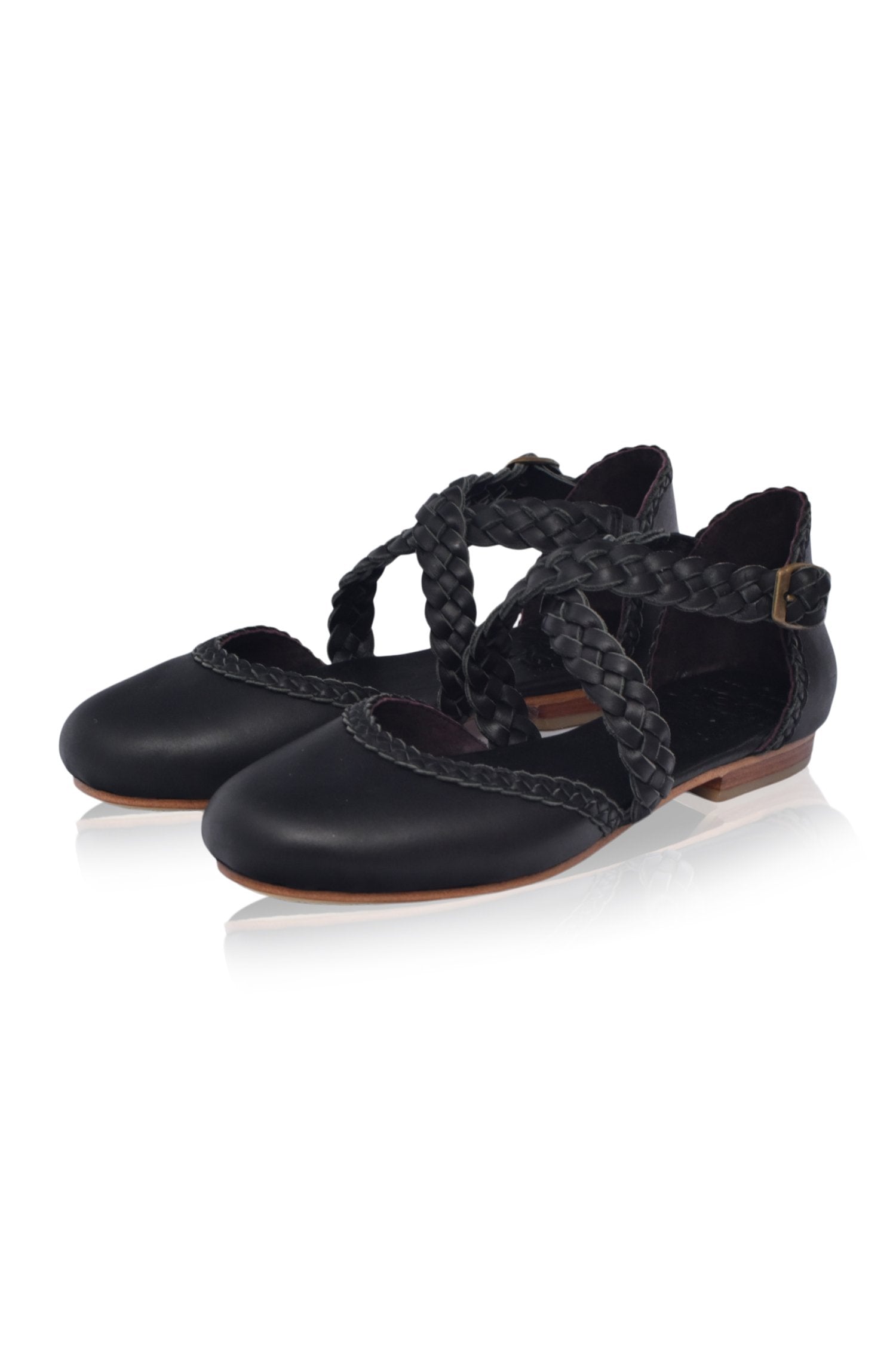 Tallulah Braided Leather Flats by Bali ELF