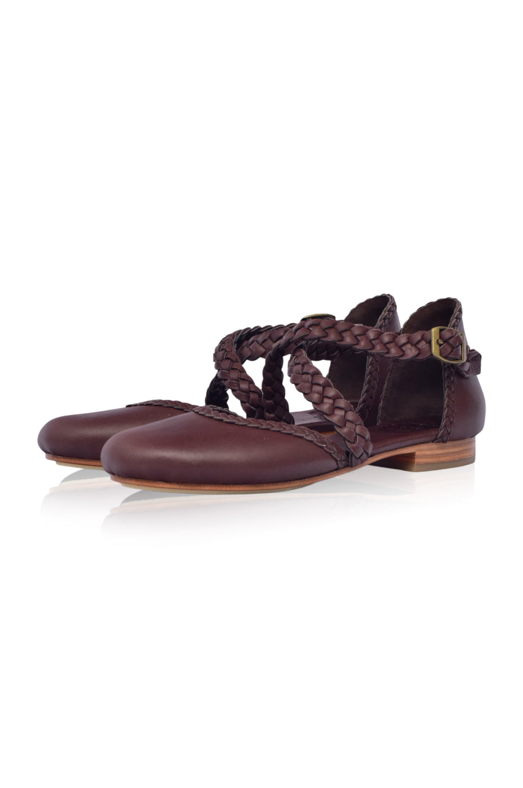 Tallulah Braided Leather Flats by Bali ELF