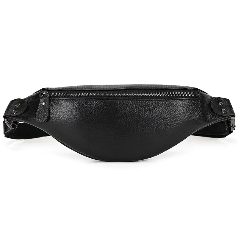 The Walcott Leather Waist Bag | Black Leather Fanny Pack by STEEL HORSE LEATHER