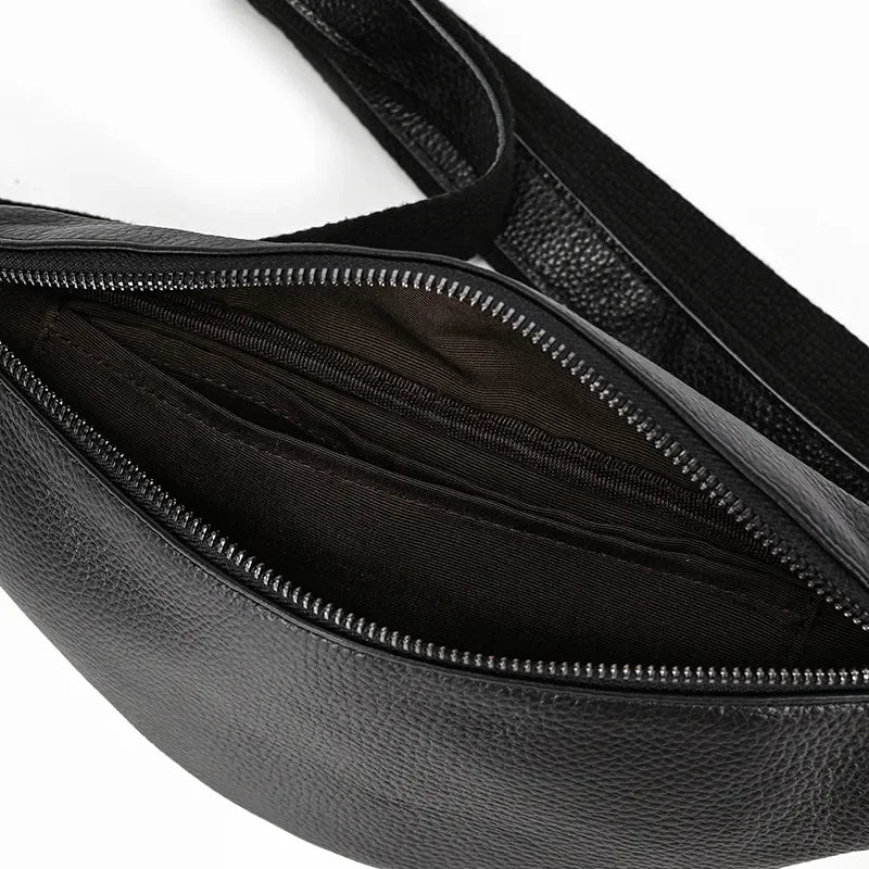 The Walcott Leather Waist Bag | Black Leather Fanny Pack by STEEL HORSE LEATHER