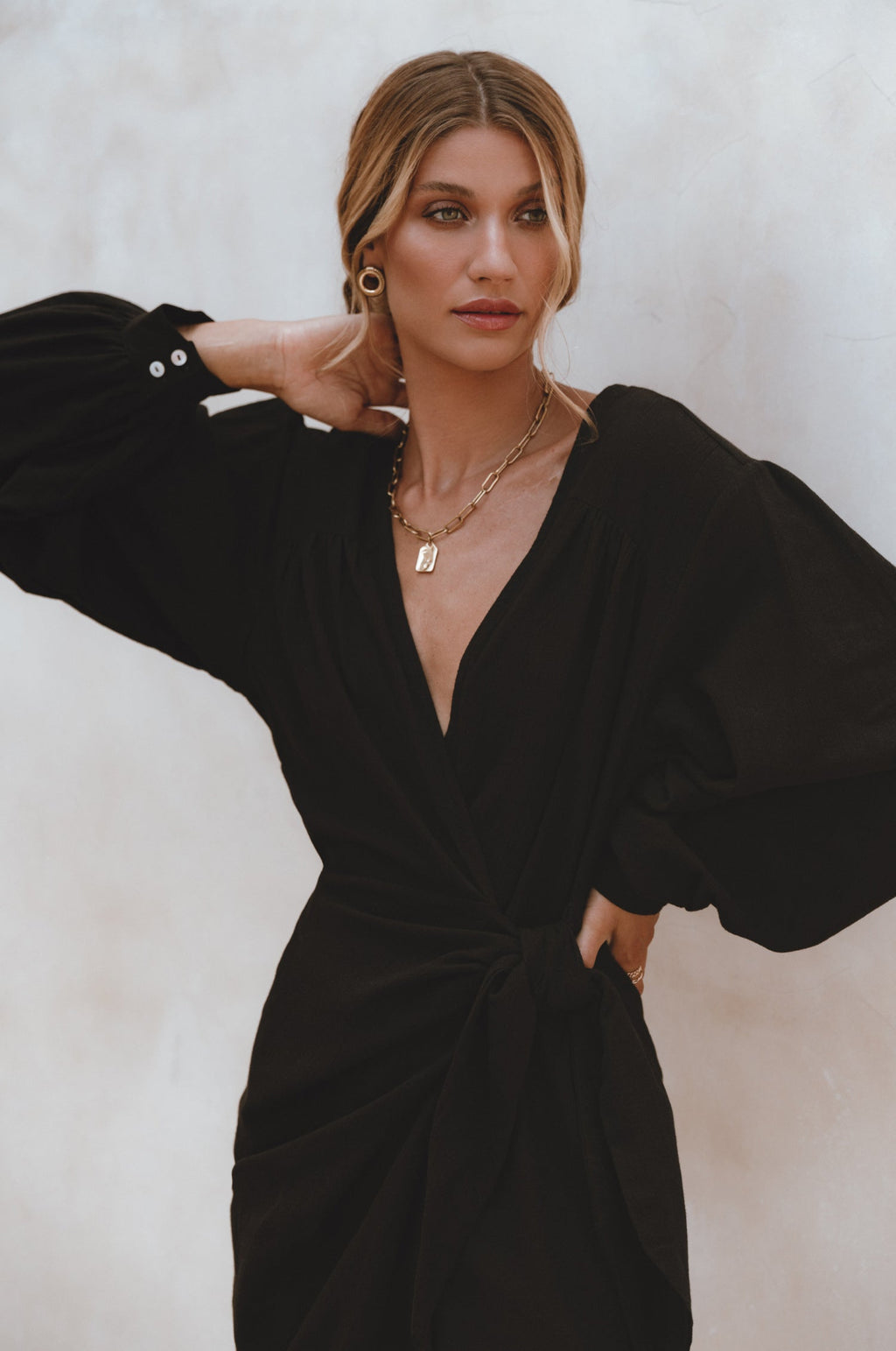 Ti Amo Linen Wrap Dress by Bali ELF