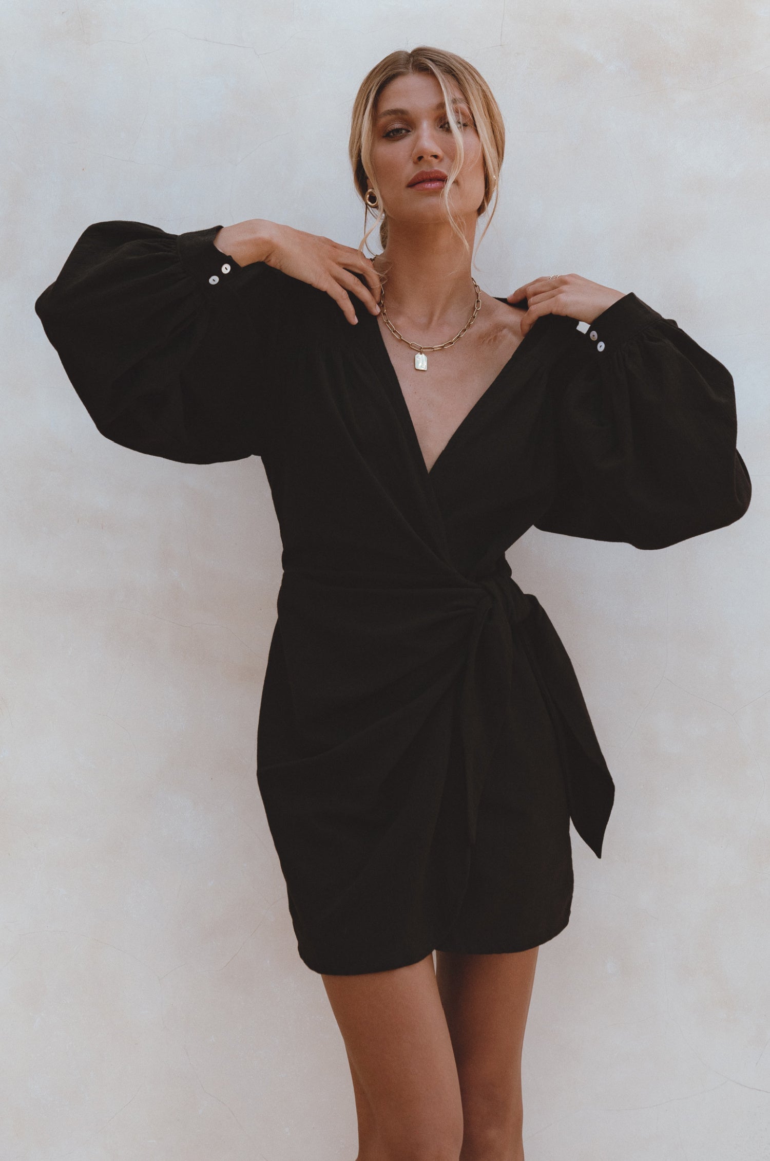 Ti Amo Linen Wrap Dress by Bali ELF