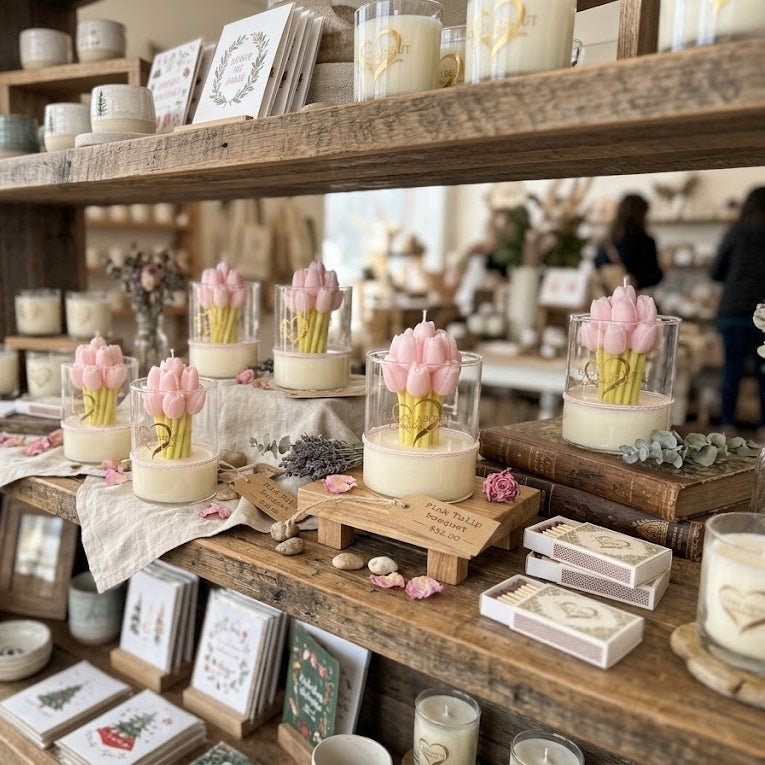 Pink Tulip Floral Sensation Candle